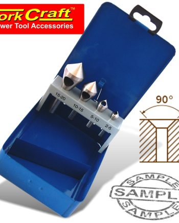 Tork Craft Countersink Set Hss 4Pce 2-20Mm In Steel Case