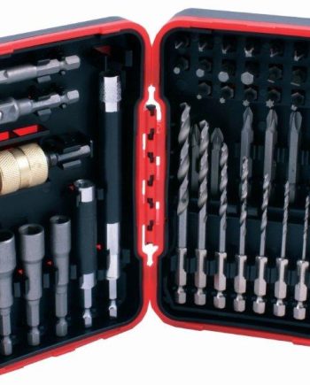 Tork Craft Combination 49Pc Drill& Bit Set X3 Nut X2 Ext X2 Adap X33 Bits X8 Dril