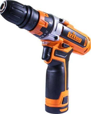Triton 12V Li-Ion Drill Driver 10Mm Keyless Chuck 2 Batteries Included