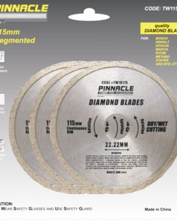 Diamond Blade Set 3Pce Cont.Rim 115Mm Pinnacle