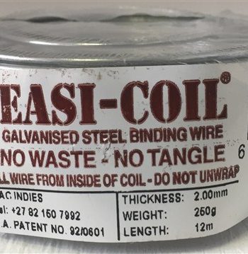 Wire Galv Easicoil 250Gr #08 1.25Mm 26Mt