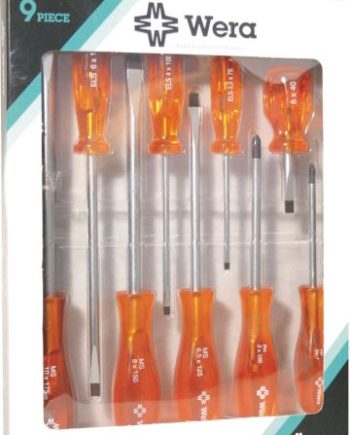 Screwdriver Wera Set Black Tip 9Pc