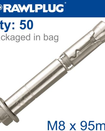 R-Spl Safety Plus - Projecting Bolt M8X95Mm X50 Per Box