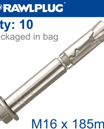 R-Spl Safety Plus - Projecting Bolt M16X185Mm X10 Per Box