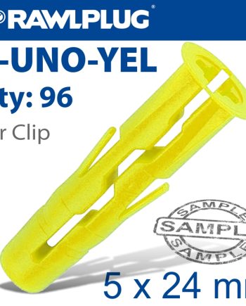 Universal Plug Yellow 5Mm X 24Mm X96-Clip