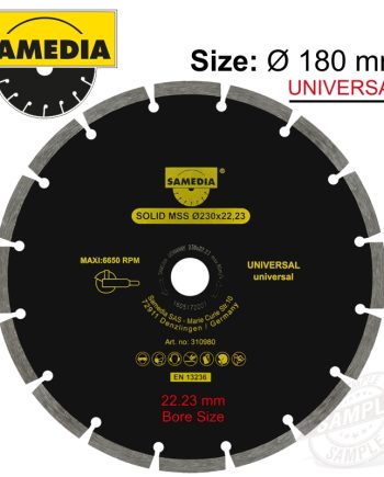 Diamond Blade 180Mm X 22.23 Segmented Ind Multi Purpose Solid Mss