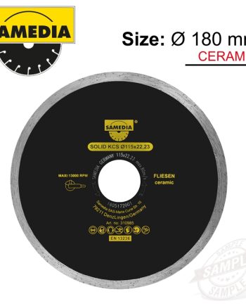 Diamond Blade 180Mm X 22.23 Continious Ind Porcelain & Ceramics Solid