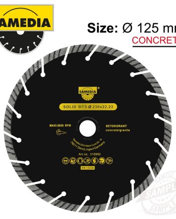 Diamond Blade 125 X 22.23 5Mm Turbo Segm. Ind Masonry Brickwork Solid