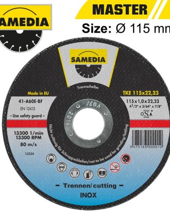 Abrasive Cutting Disc 115 X 1.0 X 22.3Mm Osa S/Steel & Metal Samedia