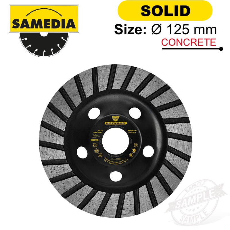 Diamond Cup Wheel 125Mm X 22.23 Ind. Special Solid Sts