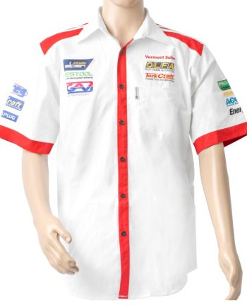 Vermont Mens - White/Red Cotton Shirt - X-Large