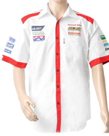 Vermont Mens - White/Red Cotton Shirt - 2X-Large