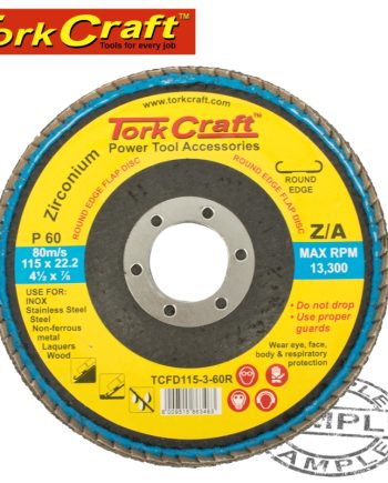 Flap Disc Round Edge Zirconium 115Mm 60 Grit Flat