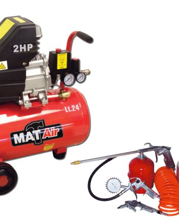 Compressor Matair Kit 2Hp 24L +5Pc S/Gun