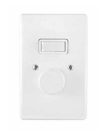 Crabtree Classic 2 Lever 500W LED Rotary Dimmer Switch - Steel Coverplate