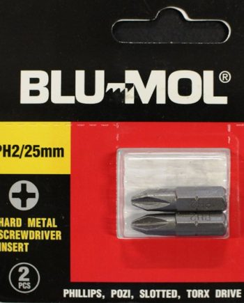 Blu-Mol Screw Driver Bit S2 Ph2X25 2Pc