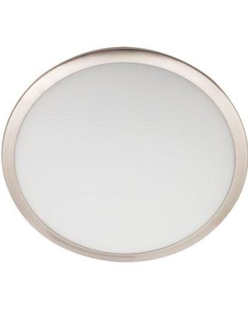 Satin Chrome With White Glass Ceiling Light 400Mm