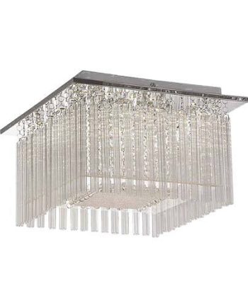 Stainless Steel With Glass And Acrylic Crystals Led Ceiling Fitting