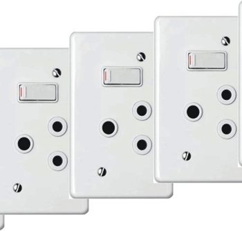 Electrical Mts Socket Single 4X2 Assembled 5Pc