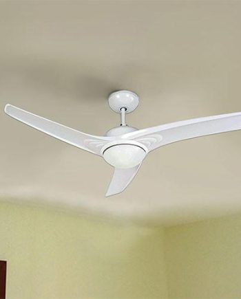 52" 3 Blade Ceiling Fan With Light And Remote - White