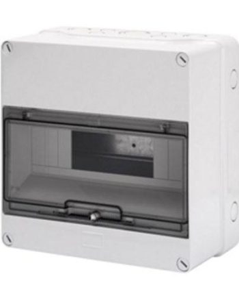 Gewiss Grey Surface Distribution Board Clear Door 1X12M