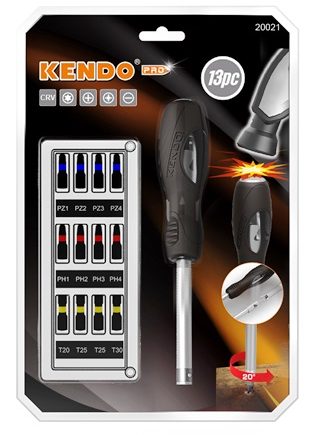 Screwdriver Kendo 13Pc Impact Driver Set