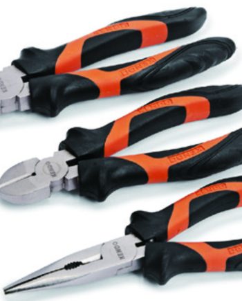 Kendo 3Pc Plier Set Combination Long Nose Diag