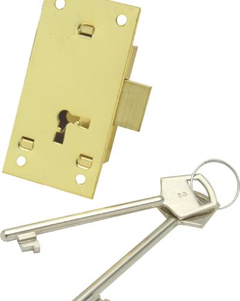 Mackie Lock Cupboard Brass 2L2K 75Mm Set