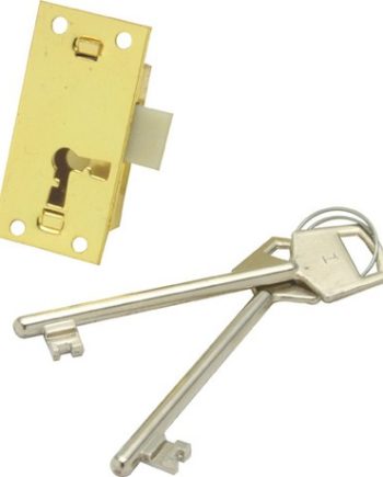 Mackie Lock Cupboard Brass 2L2K 50Mm Set