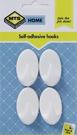 Mts Home Small Oval Hooks 4Pc