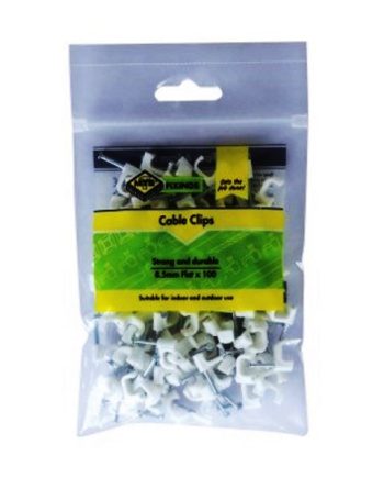 Mts Cable Clips 5Mm Flat 100 Pack