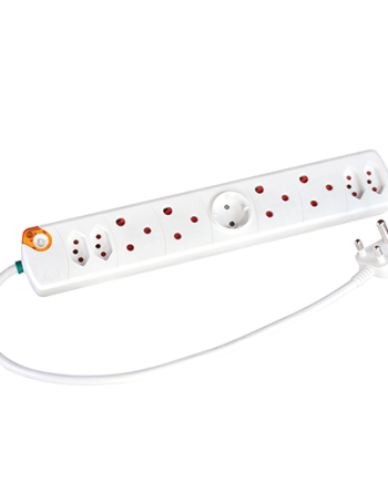 CABTREE UNSWITCHED 0.5m 4x16A 4x 6A SLIMLINE + SCHUKO EXTENDA PLUG