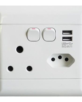 MR ELECTRIC SINGLE SWITCH SOCKET 1X5A 2XUSB 4X4