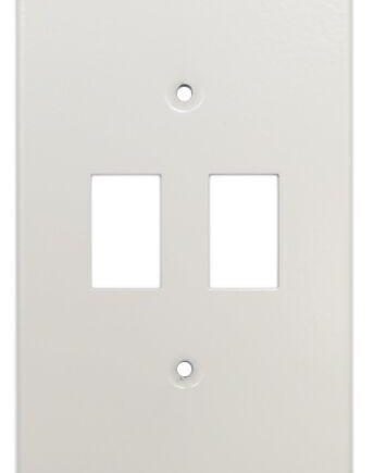 Titan 2 Lever Steel Cover Plate, 4x2, White, 100mm Height