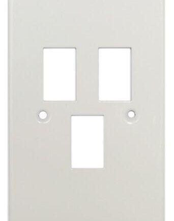 TITAN 3 Lever White Steel Cover Plate, 4x2 Size