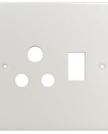 Titan Steel Single Switch Socket Cover Plate - 4x4 (White)