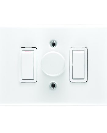 Crabtree Classic 800W Dimmer Switch with 2 Lever, 4x2 Cover Plate (White)