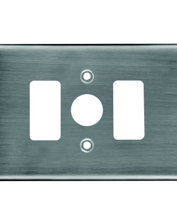 CRABTREE CLASSIC 2 LEVER DIMMER COVERPLATE STEEL 4X2