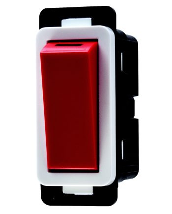 CRABTREE CLASSIC 1 WAY 20A SWITCH WITH WHITE SURROUND (CLIP IN)