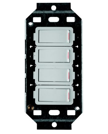 CRABTREE CLASSIC 4 LEVER 4X1 WAY 20A SWITCH WITH 4X2 YOKE - WHITE