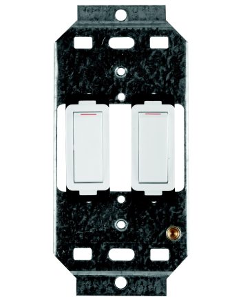 CRABTREE CLASSIC 2 LEVER 2X2 WAY 20A SWITCH + YOKE 4X2