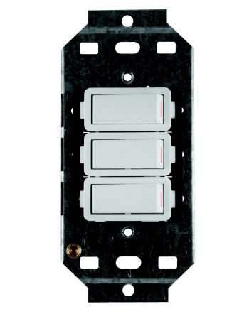 CRABTREE CLASSIC 3 LEVER 2X1 & 1X2 WAY 20A SWITCH + YOKE 4X2