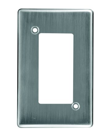 CRABTREE CLASSIC ISOLATOR COVERPLATE STEEL 4X2