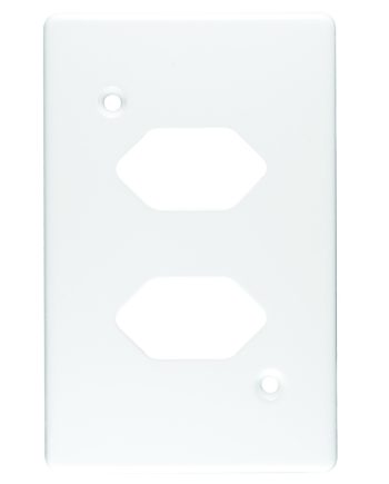 CRABTREE CLASSIC SLIMLINE COVERPLATE STEEL 4X2