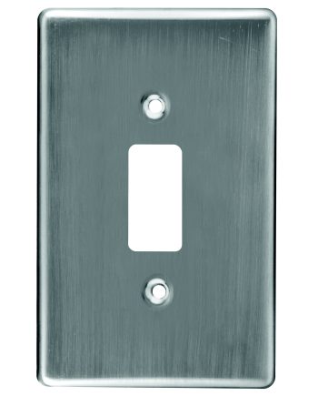 CRABTREE CLASSIC 1 LEVER COVERPLATE STEEL 4X2