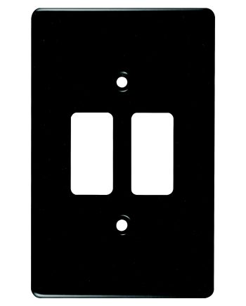 CRABTREE CLASSIC 2 LEVER COVERPLATE STEEL 4X2