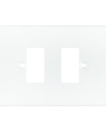 Crabtree Classic 2 Lever Horizontal Plastic Cover Plate (White)