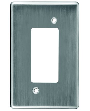 CRABTREE CLASSIC 3 LEVER COVERPLATE, STEEL, SATIN CHROME, 4X2