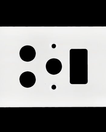 CRABTREE CLASSIC SINGLE SOCKET COVERPLATE STEEL 4X2- VERTICAL
