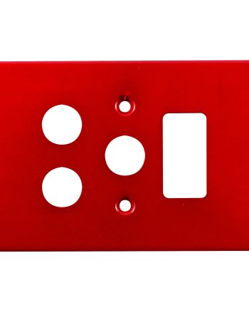 CRABTREE CLASSIC SINGLE SOCKET COVERPLATE STEEL 4X2- VERTICAL